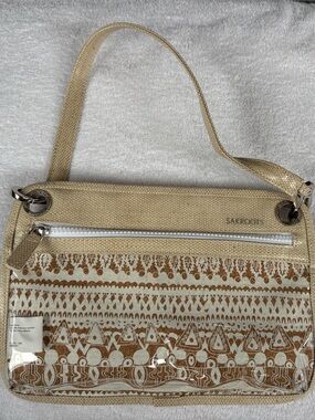 Sakroots Boho Clear Cork Print Pouch Wristlet Bag